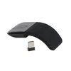 2.4GHz Foldable Arc Touch Wireless Mouse Optical Mice With USB Receiver Black