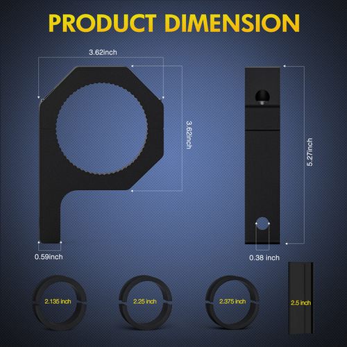 Nilight 2PCS Roll Bar Clamps Mounting Brackets LED Light Mount Clamps Tube Light Mounts Fit on 2.135" 2.25" 2.375" 2.5” Bull Bars Roof Racks Roll Cages for ATV UTV Truck, 2 Years Warranty