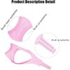 3Pcs Plastic Makeup Upper Lower Eye Lash Mascara Guard Applicator With Comb Eyelashes Curlers Shields Applicators (Blue)