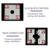 2Pcs Durable Pipe Wall Covers Shower Pipe Covers Plastic Split Square Pipe Plate Useful Wall Split Flange Decoration Square Escutcheon Plates(White)