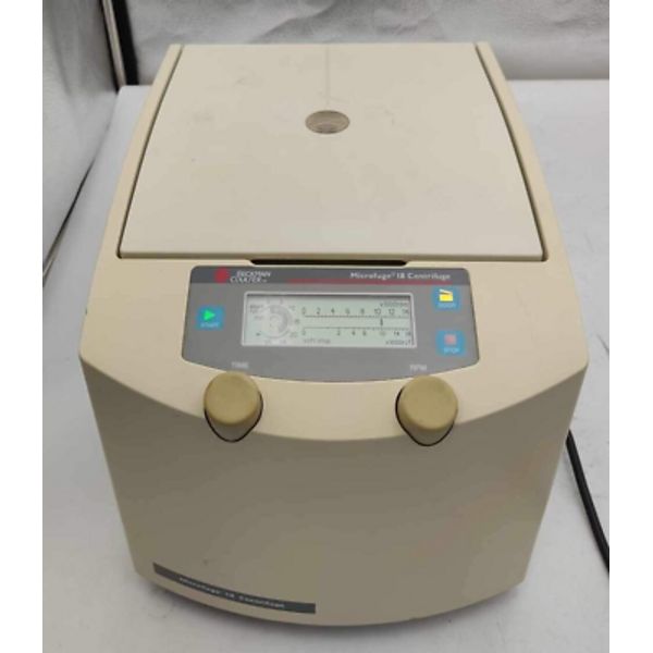 Beckman Coulter MicroFuge 18 Centrifuge With Rotor & Lid-TESTED WORKING