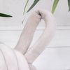 Large Grey Heavy Chunky Knot Rope Square Nautical Ball Door Stop