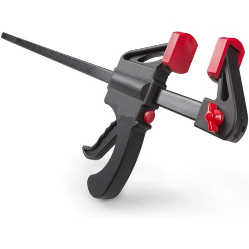 KAHEIGN 6Pcs Quick Grip Clamps, 4 inch Ratchet Bar Clamps One Hand Quick-Release Bar Clamp for Wood Fast Easy Clamping