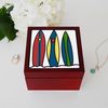 CafePress Surf Boards Memory Keepsake Jewelry Box, 5"x5"x3.75"