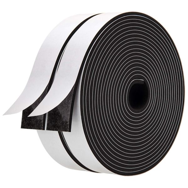 foam strips adhesive 2 rolls 1 wide x 1/8 inch thick neoprene weather stripping