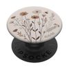 Boho Floral Tan Beige Flower PopSockets Adhesive PopGrip