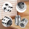 SWTYExt M10 Threaded Inserts for Wood 40pcs Thread Inserts Nuts M10x20MM Flanged Hex Socket Nut Wood Insert Hex Socket Galvanized Suitable for Pine Plywood Composite Panels