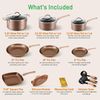 NutriChef 14Pcs Kitchenware Pots & Pans Set-17.56lbs, High Qualified, Non Stick