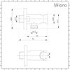 Milano Mirage Round Shower Outlet Elbow Hand Shower Handset Bracket