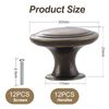 TsunNee 12PCS Vintage Cabinet Knobs Bronze Drawer Knobs, Antique Style Kitchen Cupboard Handles, 30mm Round Furniture Door Knobs