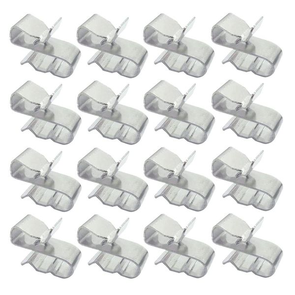 50 Pack 20Mm Total Length Stainless Steel Cable Clips Frame Wire Clips