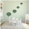 azutura Speech Bubble Circular Shape Wall Sticker Pack Gold Metallic