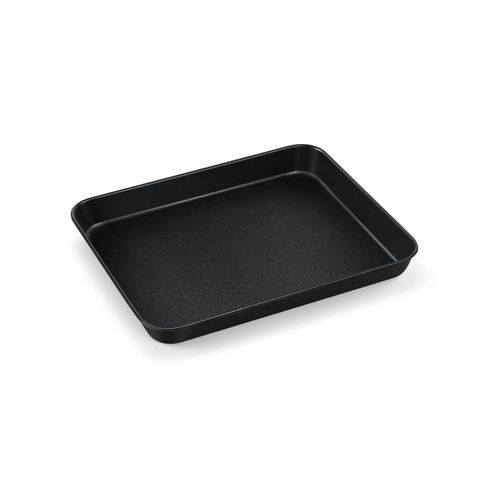 TeamFar Toaster Oven Pan, 10.5 x 8 x 1 Inch Carbon Steel Non Stick Coated Compact Toaster Oven Baking Pan Tray Ovenware, Non-Toxic & Healthy, Roll Edge & Easy Clean