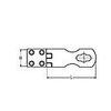 Yacht Steel Überfallscharnier, 67mm, 24mm