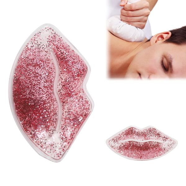 Reusable Gel Ice Packs, Not Easy to Deform Help Reduce Swelling Gel Ice Pack for Lip for Both Hot and Cold Compress for Lip Protection Reduce Swelling