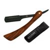 Men Shaving Razor, Barber Shaving Razor, Moustach Shaving Razor, Folding Shaving Razor - Black, Free Pouch