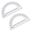 EBOOT Plastic Protractor Math Protractors 180 Degrees, 6 Inch, Clear, Pack of 2