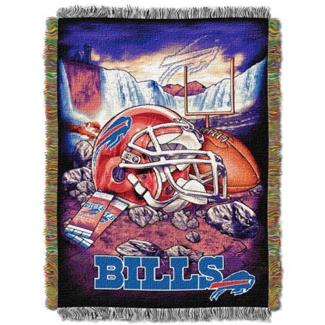 Northwest NFL Buffalo Bills Unisex-Adult Woven Tapestry Throw Blanket, 48" x 60", Home Field Advantage