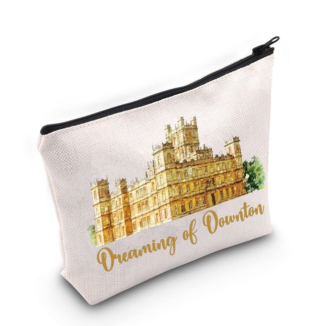 WZMPA Downton TV-Show Kosmetiktasche Downton Fans Geschenke Dreaming Of Downton Reißverschlusstasche für Frauen Mädchen, Dream Downton, Passform