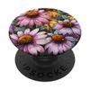 Echinacea Flower Watercolor Pattern Graphic PopSockets Swappable PopGrip