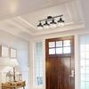 GLOBE Electric 59530 4-Light Complete Track Lighting Kit, Dark Bronze, Clear Glass Bell Shaped Shades, Ceiling Light Fixture, Ideal for Kitchen and Dining Room, LED Bulb Compatible