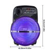 15" Portable Bluetooth Speaker Subwoofer Sound System w/LED Stand & Wireless Mic