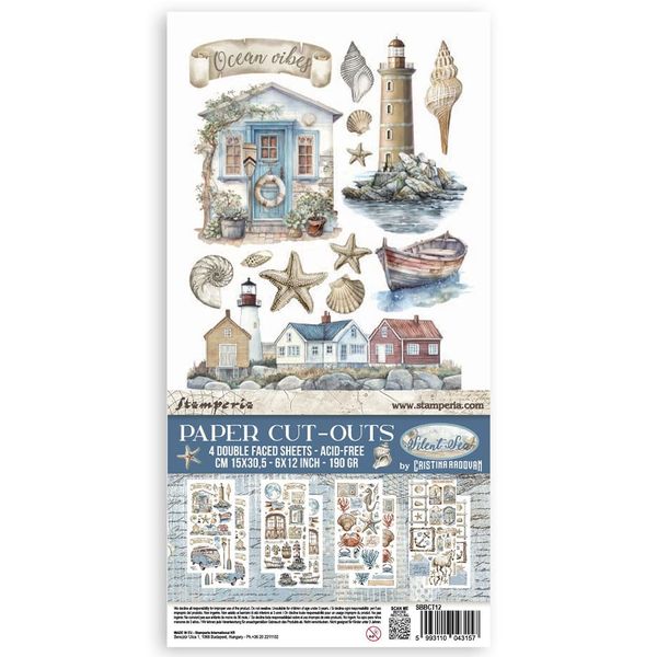 Stamperia SBBCT12 Paper Cut Outs, Assorted, 15 x 30.5 x 0.3 cm