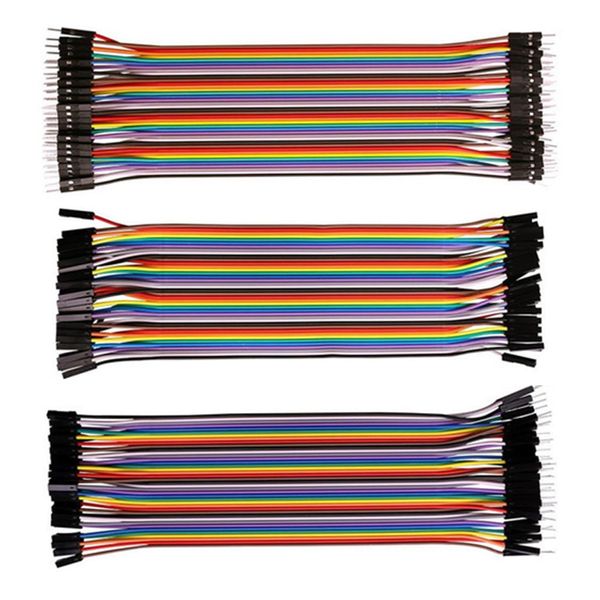 FUSHUI Jump Wire, Multicolor Dupont Wire, Breadboard Jumper Wire, 7.9 inches (20 cm), 120 pcs, 28AWG Cable, 40 Pin Jumper Wire, Multicolor Dupont Wire, Male, Male, Female, 1.0 inches (2.54 mm)