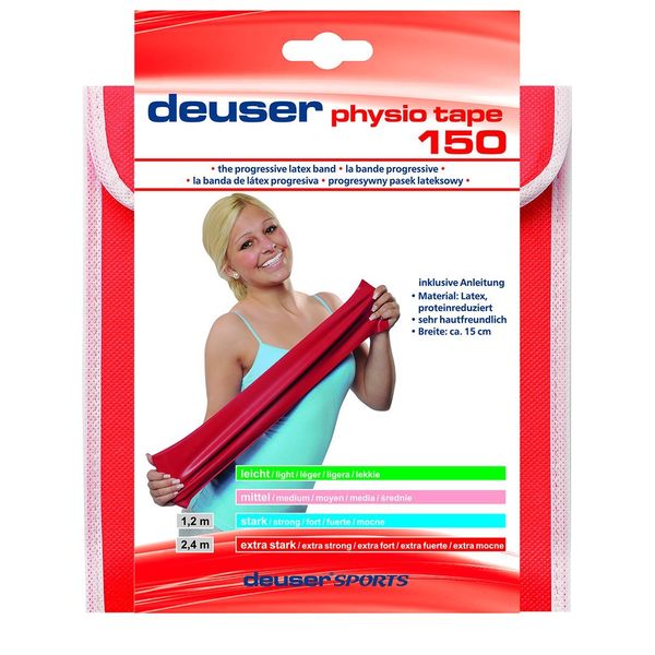 Deuser Physio Tape 1, 20 m Physio Tape, Red, 1.2 m Long, 150 mm Wide