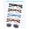 MODFANS 5-Pack Reading Glasses 3.5 Mens/Womens,Readers Comfort Spring Hinges,Sun Reader
