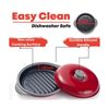 MACONEE Microwave Grill Pan | Microwave Griller, Griddle & Crisper Pan with L...