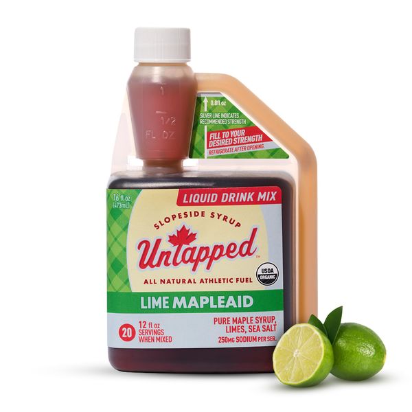 Lime Mapleaid Bulk Bottle – 20 Servings | Organic Maple Syrup, Real Lime Juice & Sea Salt | Natural Hydration for Peak Performance | Gluten-Free & Vegan | Powered by Pure Vermont Maple