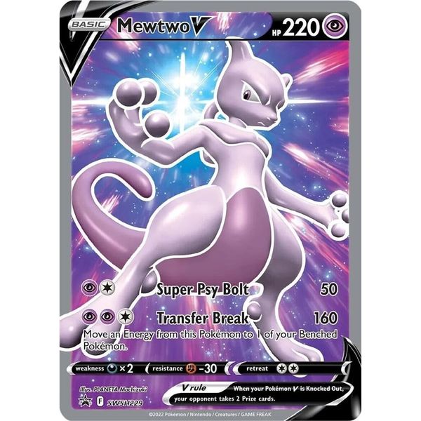 Pokémon Pokemon - Mewtwo V -SWSH229 - Full Art - Black Star Promo - Pokemon Go