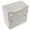 Single Back Box 47mm Extra Deep 1 Gang Plastic Surface Pattress Box Square Edge - White