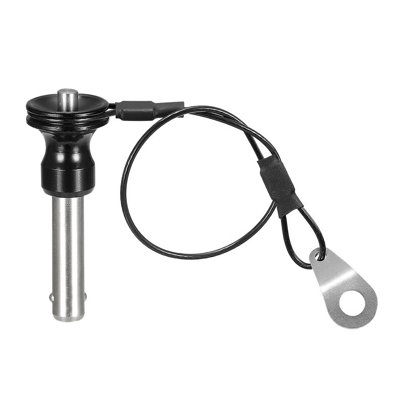 1Pack T Handle Locking Pins, Push-Button Quick Release Pin With Lanyard 12mm 110mm