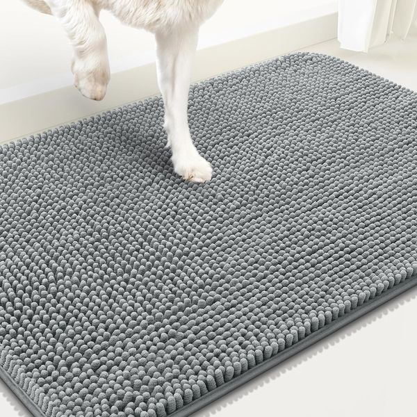 Dog  Door  Mat  for  Muddy  Paws  30X20 ,  Absorbs  Moisture  and  Dirt ,  Absor