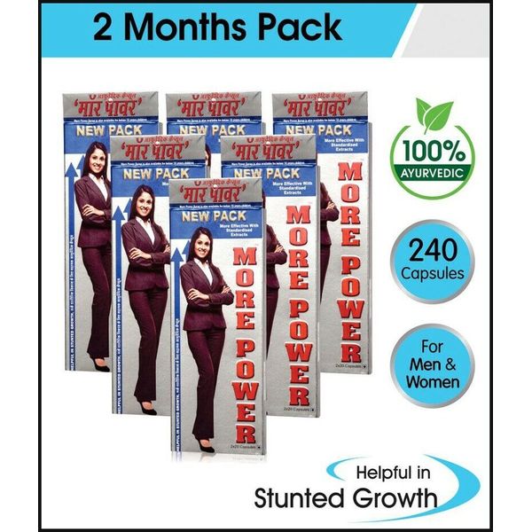 More Power Capsules 2 Months Pack (6 Boxes,40 Capsule) - Ayurveda Capsule-Unisex