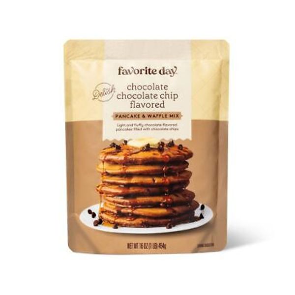 Favorite Day Chocolate Chocolate Chip Flavored Pancake Mix 16oz  Best Bye 5/9/25