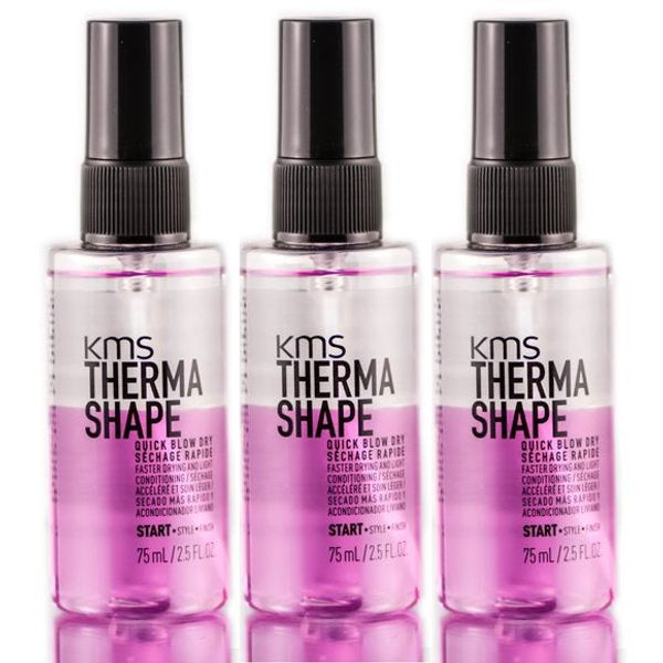 3 Pack KMS Therma Shape Quick Blow Dry 2.5 oz.