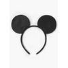 Childrens Mickey Style Round Black Mouse Ears on Headband