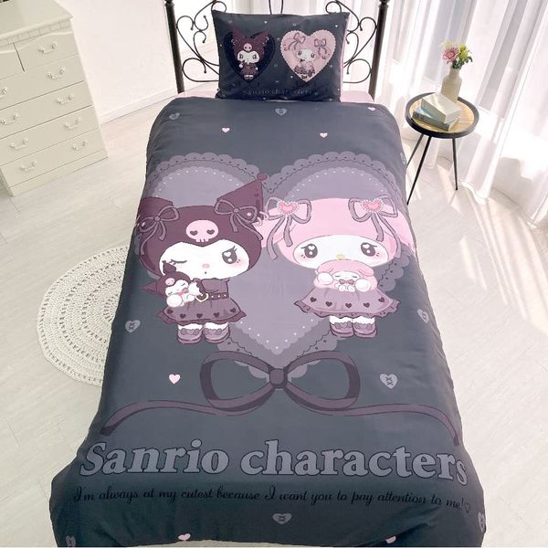 Sanrio SB-658-S Midnight Melody My Melody 3-Piece Duvet Cover Set Pillow Case Sheet Duvet Cover Single Character