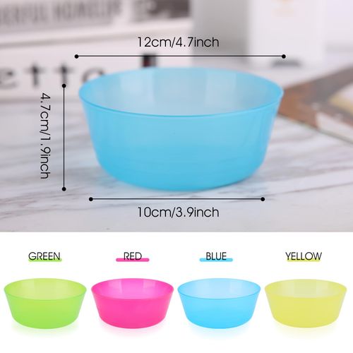 Iceten 8 PCS Plastic Bowls for Children, Reusable Kids Bowls Sets, Melamine-Free, Unbreakable Mixing Bowl, Toddler Bowls Set, Kids Picnic and Party Tableware for Boys and Girls