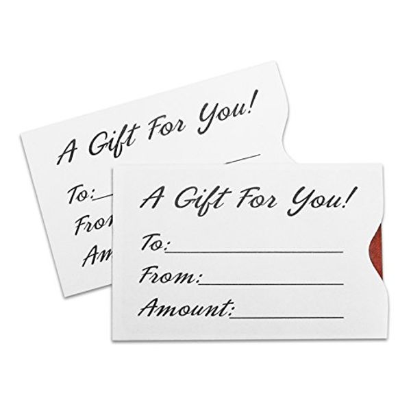 Gift Card Sleeve - White Basic (100 Pack)