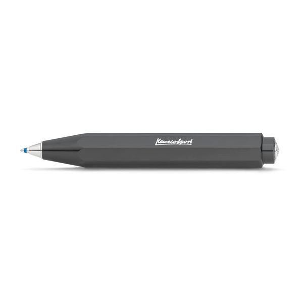 Kaweco SKYLINE SPORT Ball Pen Grey I Retractable Ballpoint Pen in Summery Design with Standard D1 Refills I Ball Pen 10.5 cm