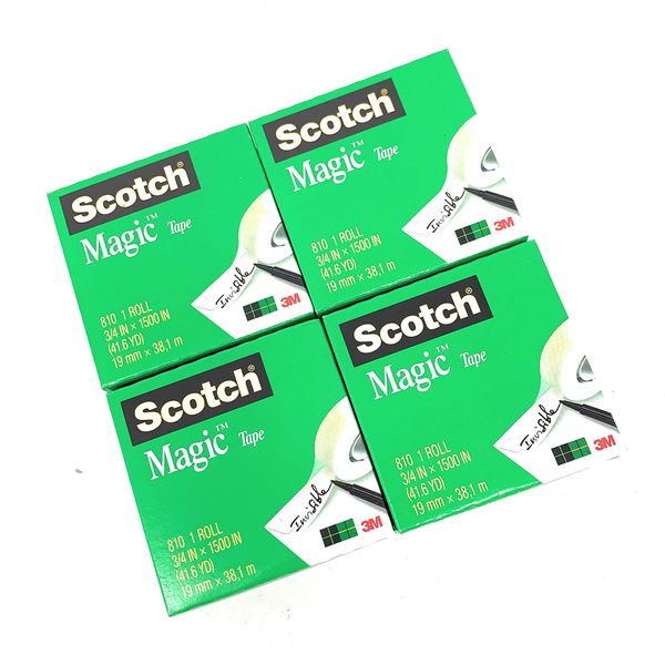 Scotch Magic Tape 810 Refill (3/4 in X 1500 in) 4 Rolls