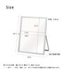 ines NK-247 Aluminum Frame Tabletop Mirror Square (M) SV Silver