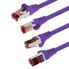 1aTTack.de - 5x 1m CAT6 patch cable S/FTP PIMF shielding CAT.6 RJ45 network cable Ethernet cable DSL LAN router switch modem patch panel - purple - 5 pieces