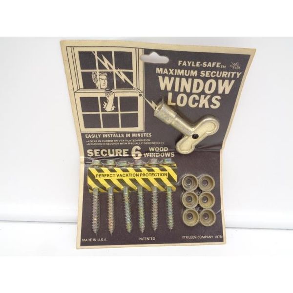 NEW Old Stock NOS Fayle Safe Maximum Security Window Locks FS100 Easy Install