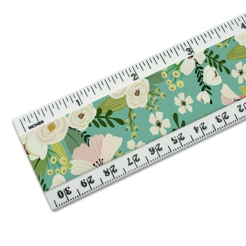 Yuri Spring Flowers 12 Inch Standard and Metric Plastic Ruler