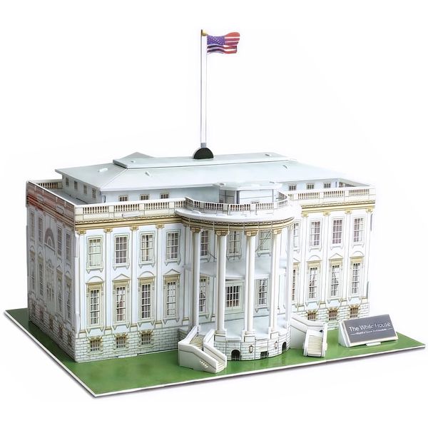 The White House 3D Puzzle - Architectural Puzzles for Adults and Kids - Building Model DIY Kit, 35 Pieces